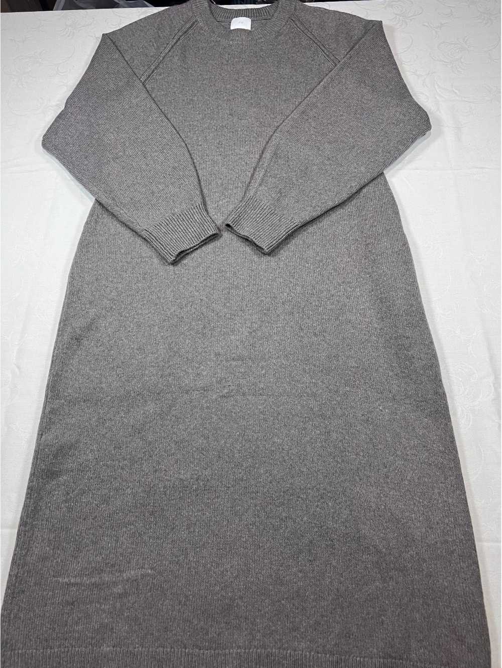 H&M Womans Knit Long Sweater Dress Light Brown Size XXL